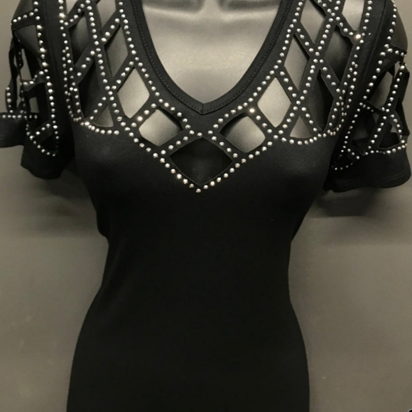 Bling cutout cage t-shirt - Picture 1 of 2